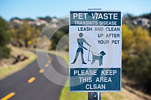 Pet Waste Sign