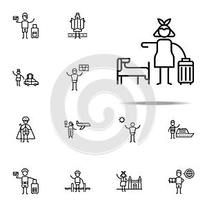 Pet, woman, Traveler icon. Travel icons universal set for web and mobile