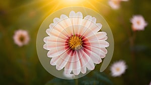 Petal flower background radiates with soft natural light