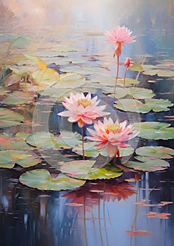Green lotus lily pond beauty blossom water plant background flowers summer lake nature pink