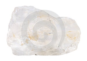 Petalite castorite stone isolated on white photo