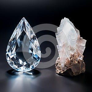 A petalite gemstone is a translucent, soft white crystal, akin to a delicate flower petal