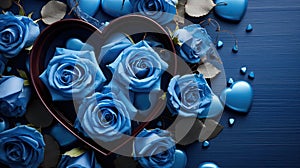 petals blue valentines background