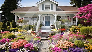 petals flowers front house