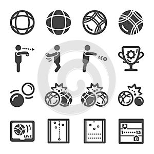 Petanque icon set