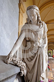 Petar Preradovic grave on a Mirogoj cemetery in Zagreb