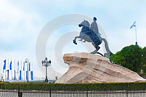 Peter First statue Bronze Horseman St Petersburg