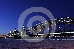 Peter the Great bridge of St. Petersburg