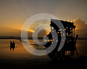 Peter Iredale Sunset