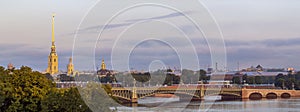 Peter and Paul Cathedral and Troitsky Bridge, Saint Petersburg