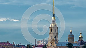 The Peter and Paul Fortress day to night timelapse is the original citadel of St. Petersburg, Russia