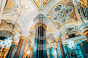 Peter and Paul Fortress inside, the Tombs of the Russian Tsars. Saint Petersburg