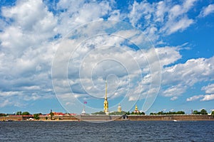 Peter and Paul fortress in summer day