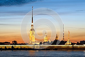 Peter and Paul Fortress during White Nights
