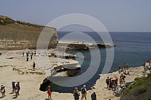 Peter's pool as seen from promentory Malta
