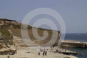 Peter's pool as seen from promentory Malta