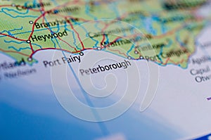 Peterborough on map