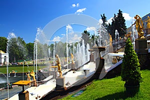 Petergof park in Saint Petersburg Russia