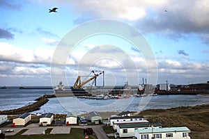 Peterhead harbour. Aberdeenshire, Scotland. photo