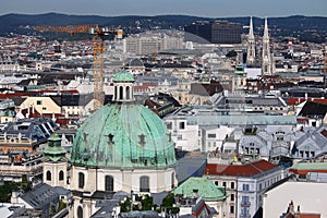 Peterskirche Saint Peters Church dome cityscape Vienna