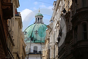 The Peterskirche (St. Peters Church) in Vienna, Austria.