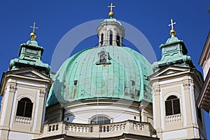 The Peterskirche (St. Peters Church) in Vienna, Austria.