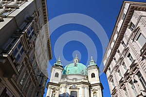 The Peterskirche (St. Peters Church) in Vienna, Austria.