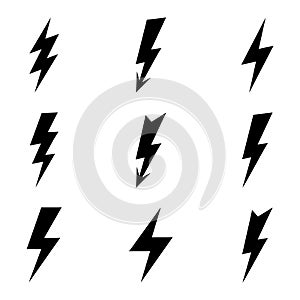 Lightning set. Lightning or Thunderbolt Collection