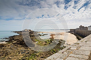 The `Petit Be` island fort at St Malo, Brittany