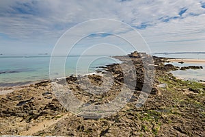 The `Petit Be` island fort at St Malo, Brittany