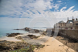 The `Petit Be` island fort at St Malo, Brittany
