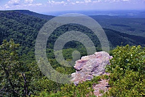 Petit Jean River Valley from Overlook at Mount Magazine, Arkansas`s Highest Point