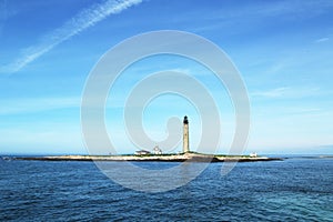 Petit Manan Wildlife Refuge and Island lighthouse in the Gulf of Maine,