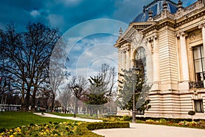 Petit Palais in a cloudy winter day just before spring