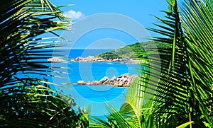 Petite Anse Beach and Grande Anse Beach, Island La Digue, Republic of Seychelles, Africa