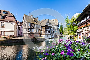 Petite france in Strasbourg on a sunny day