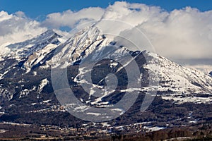 Petite and Grande Autane in winter, Champsaur, Alps, France