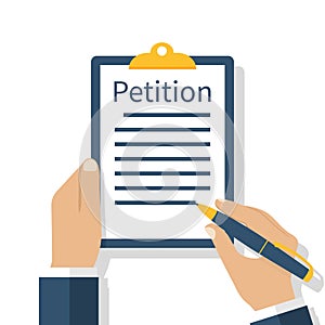 Petition concept, vector