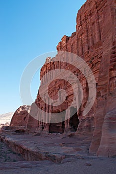 Petra, Petra Archaeological Park, royal, tomb, Jordan, Middle East, mountain, desert, landscape, climate change