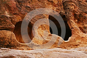 Petra Jordan -Double big hole inside of stone