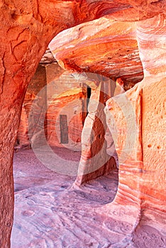 Petra, Jordan - House in The capital of the Nabatean kingdom or Wadi Musa city in Jordan