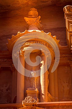 Petra, Jordan Siq, Treasury, Al Khazneh close-up