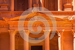 Petra, Jordan Siq, Treasury, Al Khazneh close-up