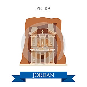 Petra in Jordan vector flat attraction landmarks