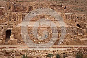 Nabataean Rock city of Petra, Great temple, Jordan