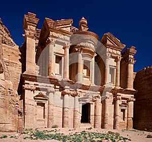 Petra Monastery in Jordan in Asia big