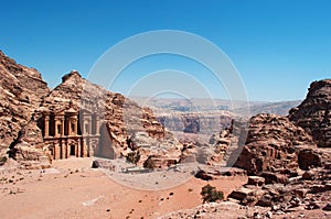 Petra, the Monastery, known as Ad Deir or El Deir, Petra Archaeological Park, Jordan, Middle East, desert, landscape