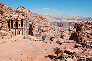 Petra, the Monastery, known as Ad Deir or El Deir, Petra Archaeological Park, Jordan, Middle East, desert, landscape