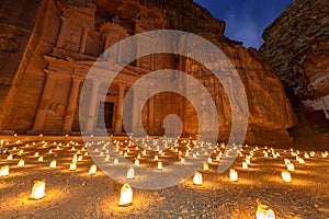 Petra by Night in Jordan.