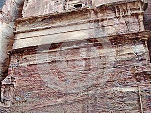 Petra - Particolare delle tombe lungo la Strada delle Facciate photo